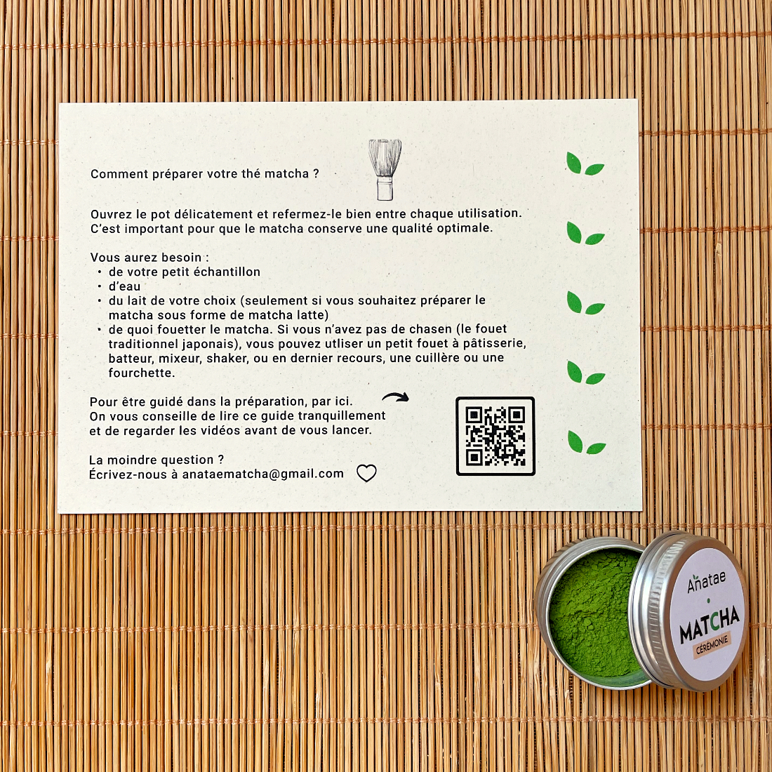 ÉCHANTILLON MATCHA CÉRÉMONIE + 5 € DE BON CADEAU