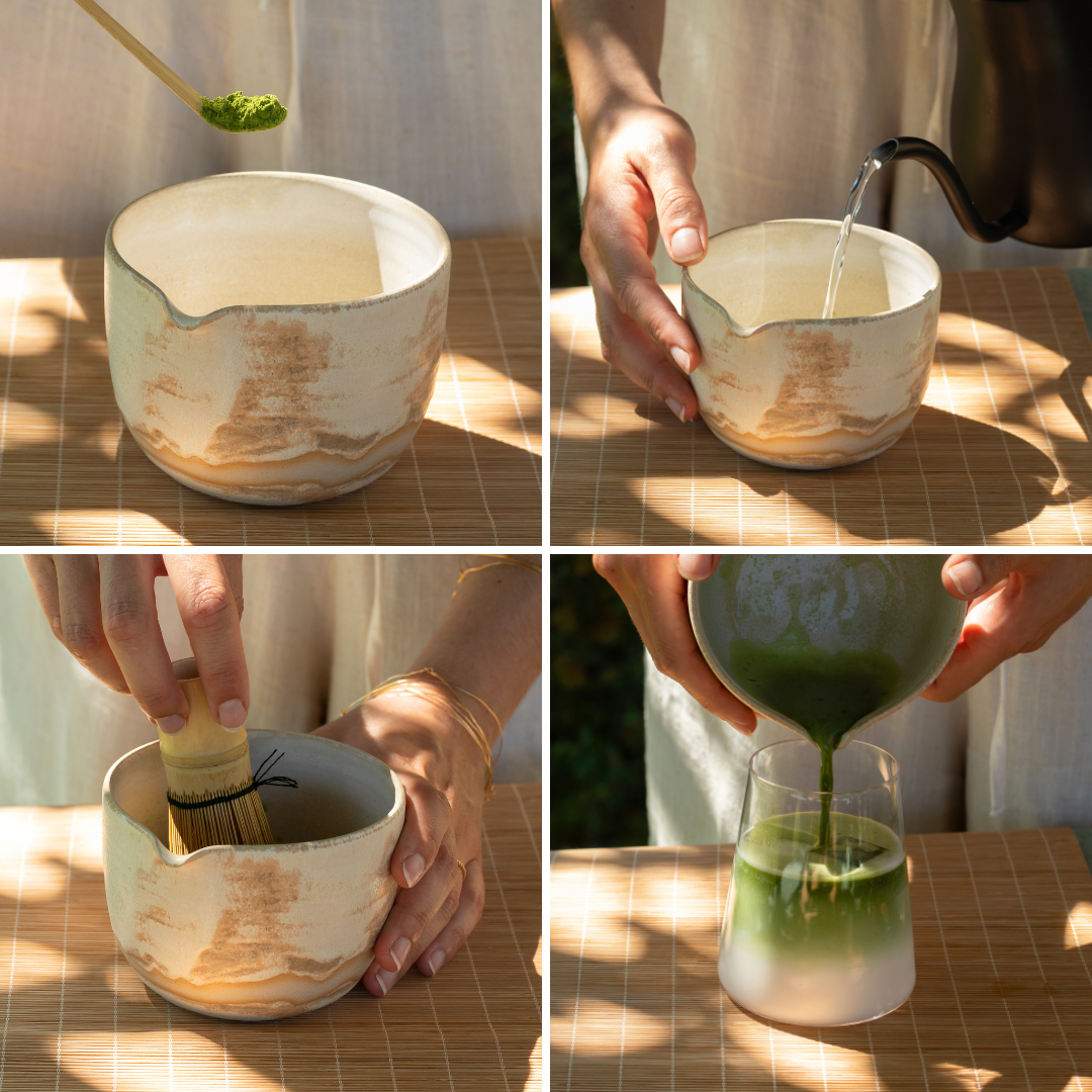 BOL À MATCHA AVEC BEC VERSEUR : NEIGE SUR KYOTO
