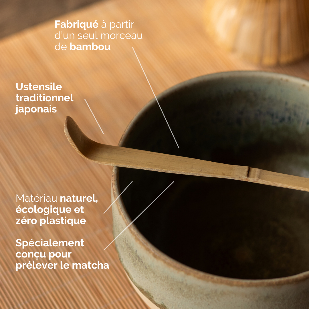 CHASHAKU - CUILLÈRE EN BAMBOU POUR LE THÉ MATCHA