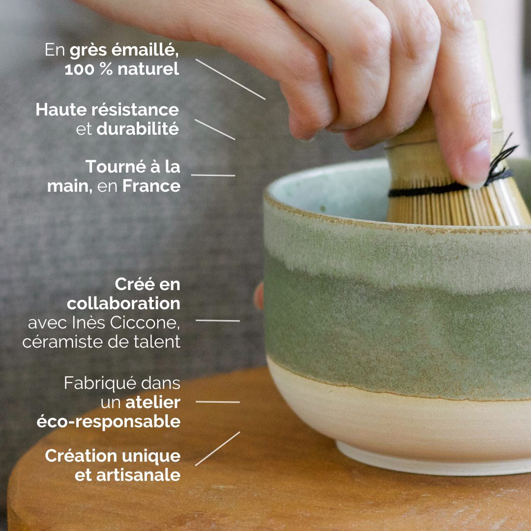 BOL À MATCHA EN GRÈS - CHAWAN