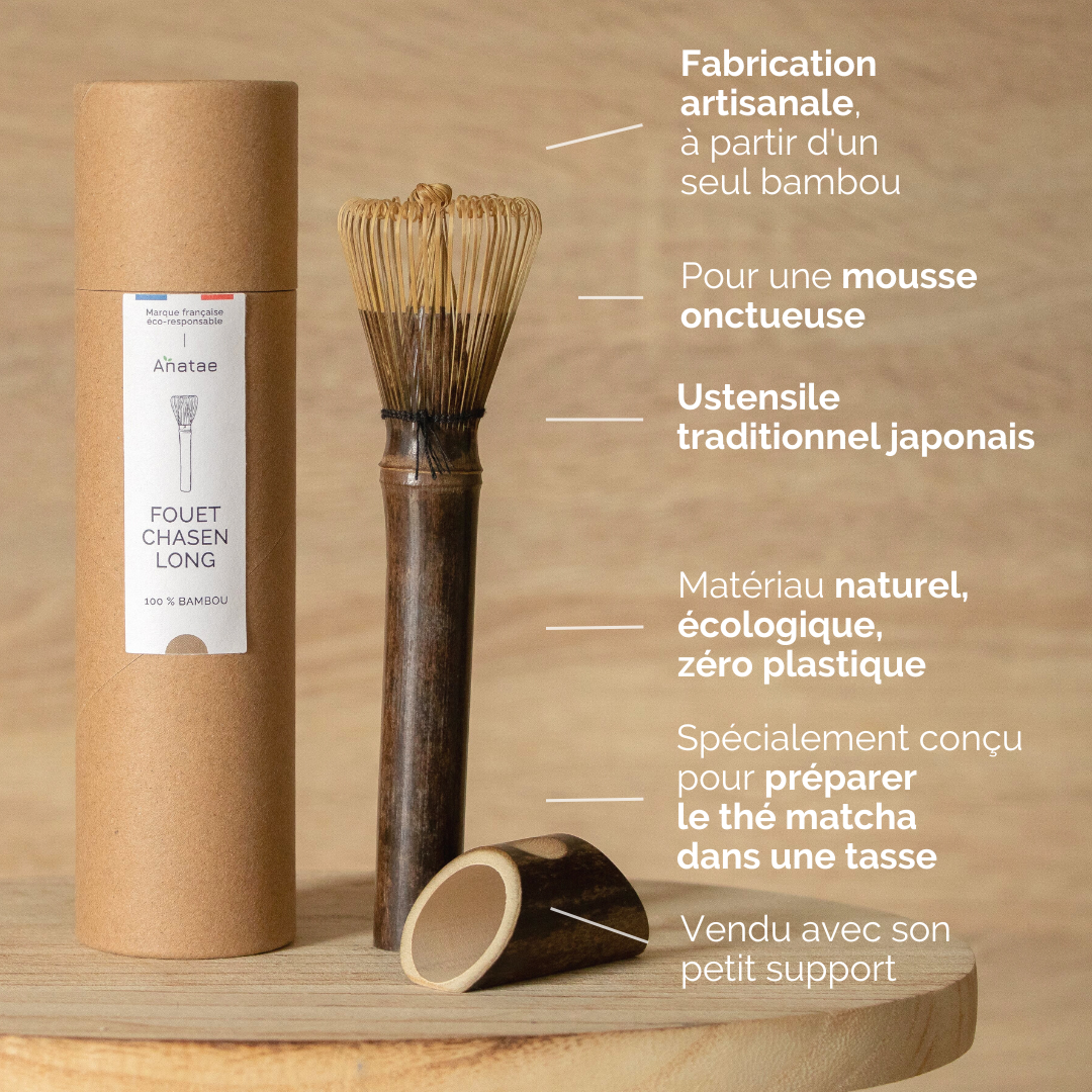 FOUET EN BAMBOU À MANCHE LONG POUR MATCHA - CHASEN