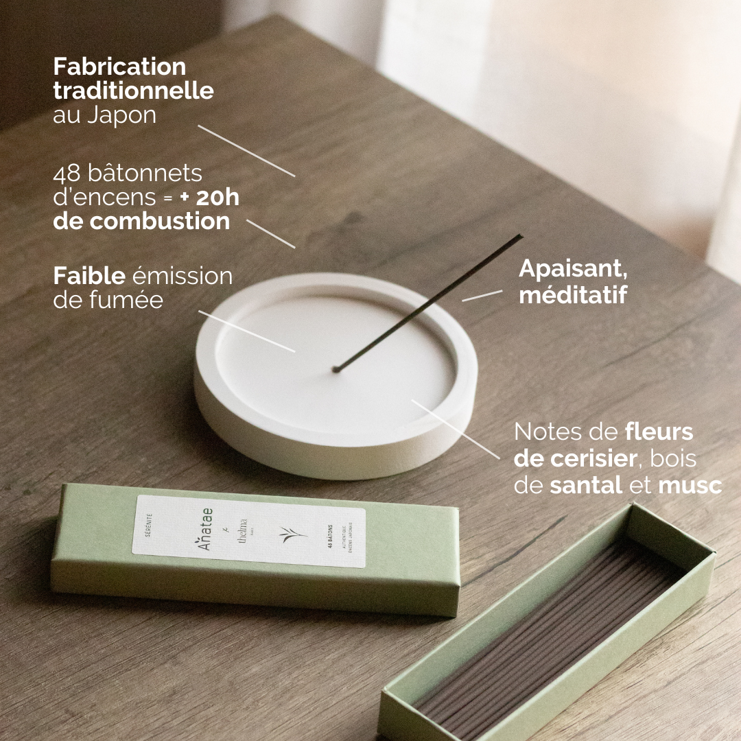 ENCENS JAPONAIS "SÉRÉNITÉ" - BOÎTE DE 48 BÂTONNETS