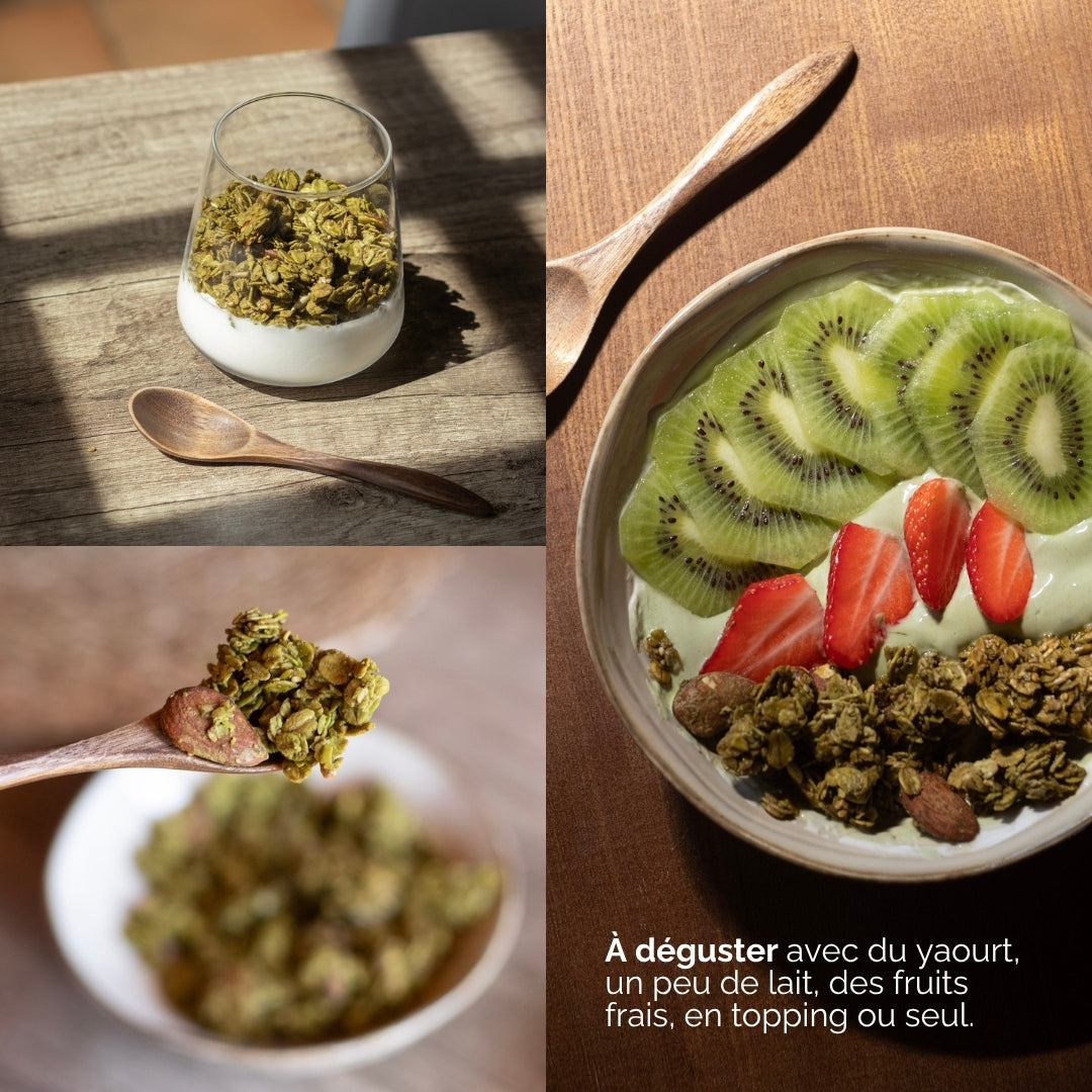 GRANOLA AU MATCHA