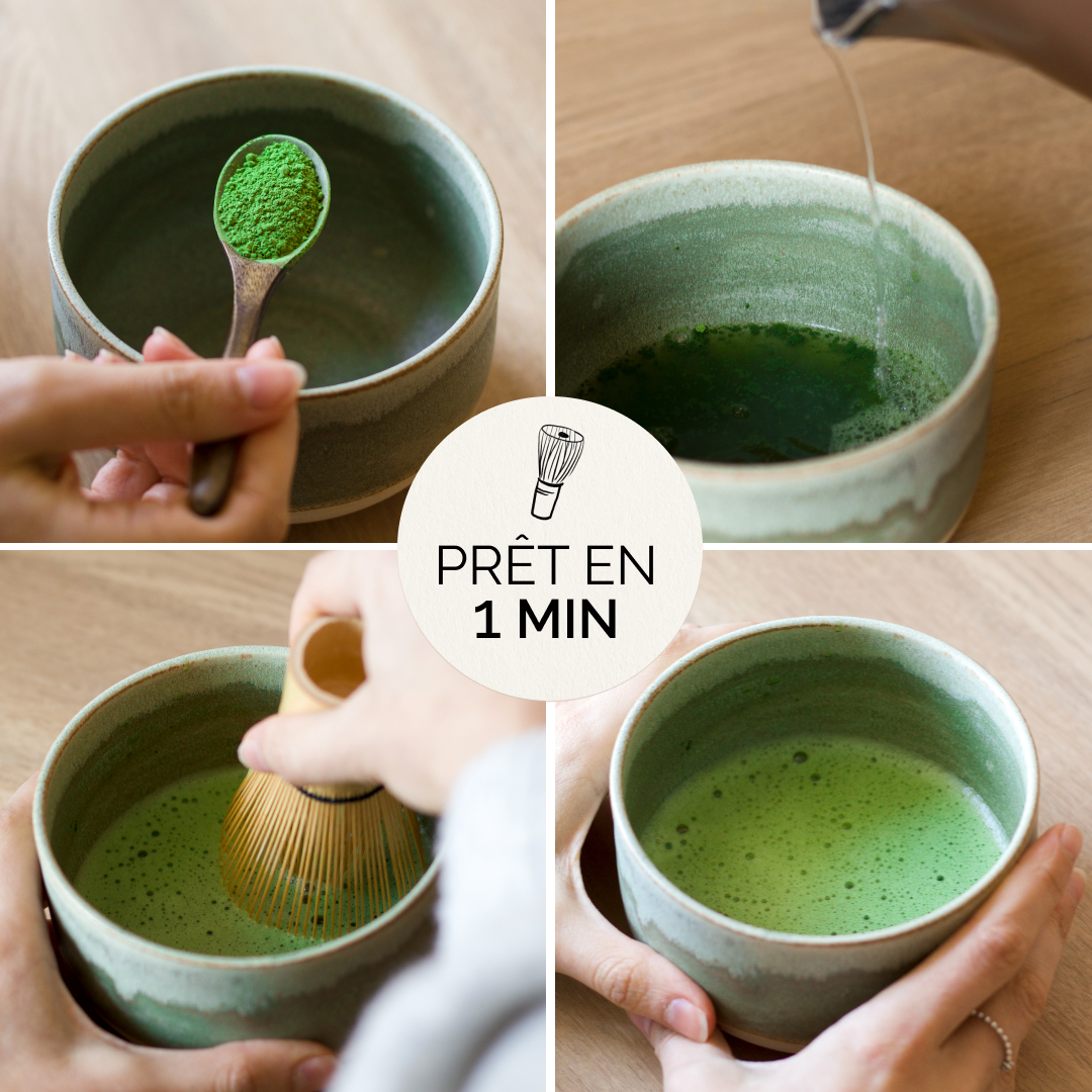 DUO INDISPENSABLES : THÉ MATCHA CÉRÉMONIE BIO & THÉ HOJICHA BIO